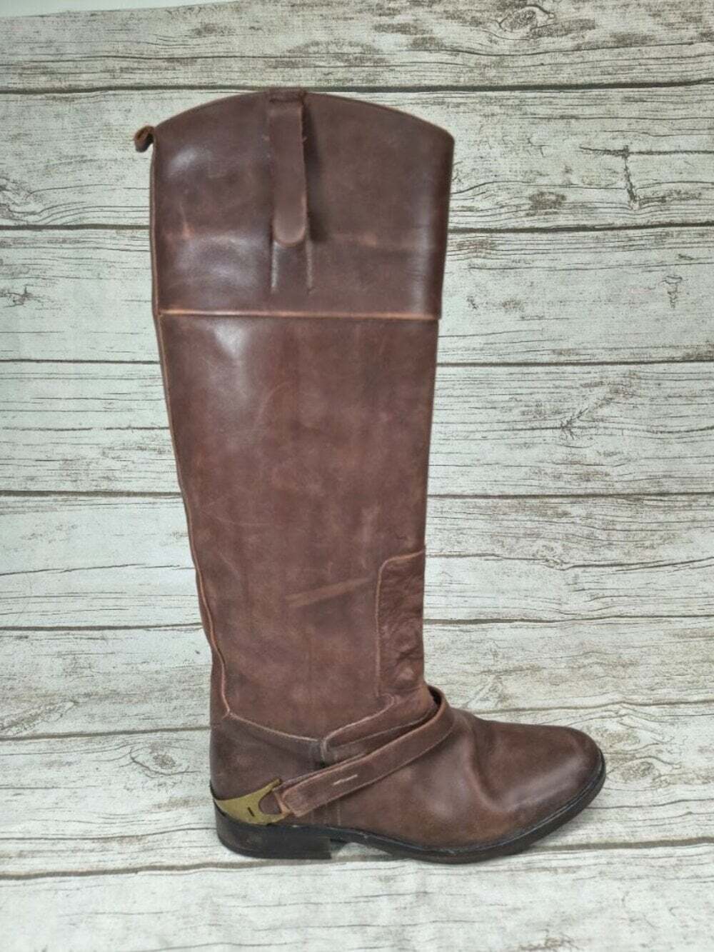 Golden Goose Brown Leather Knee High Boots Size 36 Made in Italy